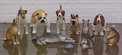hand carved hand painted miniature animals