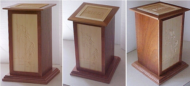 custom carved human urn