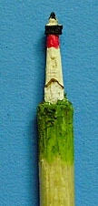 hand carved lighthouse toothpick