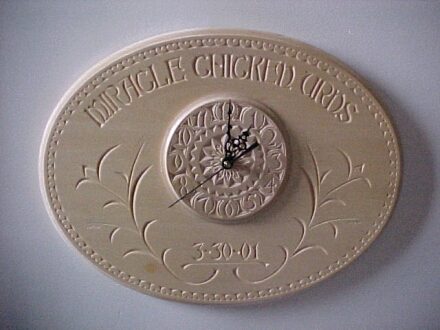 Miracle Chicken Urns clock