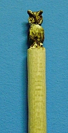 hand carved owl toothpick