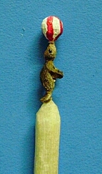 hand carved match stick-seal balancing ball on nose!