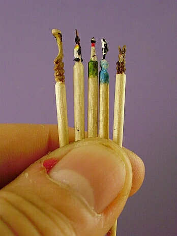 hand carved toothpicks